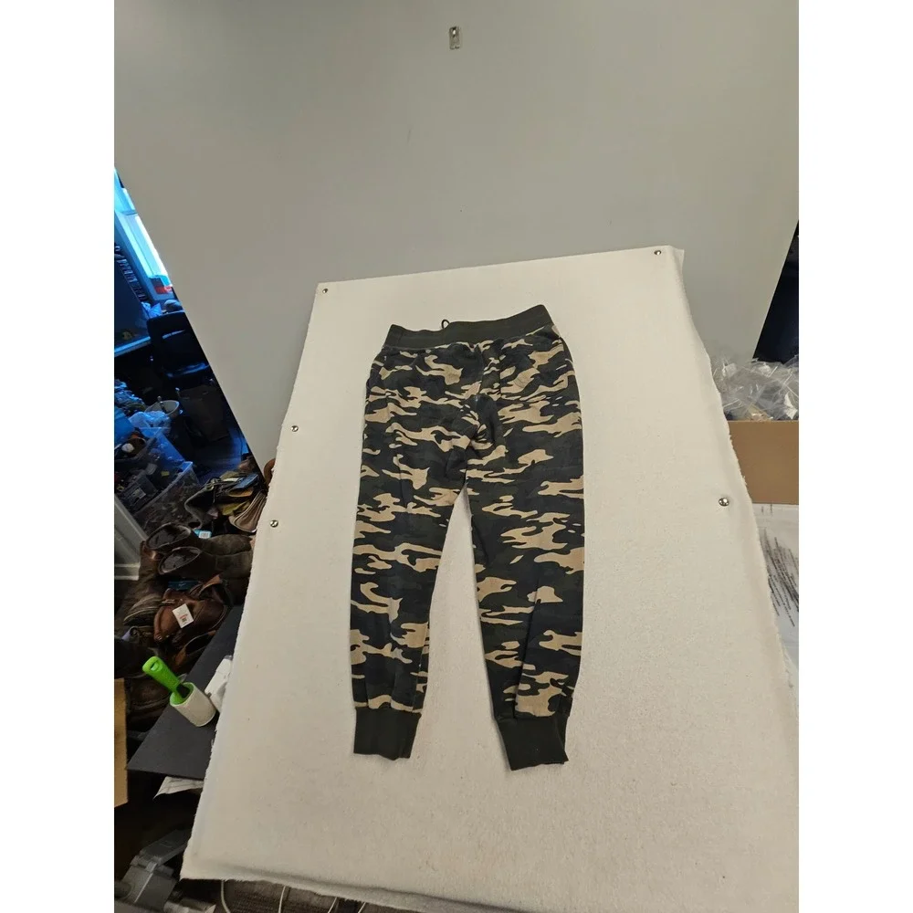 True Religion Mens‎ Camo Jogger Sweatpants Small Green Camouflage Horseshoe Logo